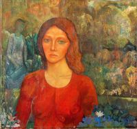 Женский портрет  Дача 80х80 1976 г 